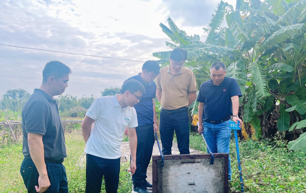图为清新区副区长侯利新率队到清新区龙颈镇调研督导农村生活污水治理开展情况.jpg