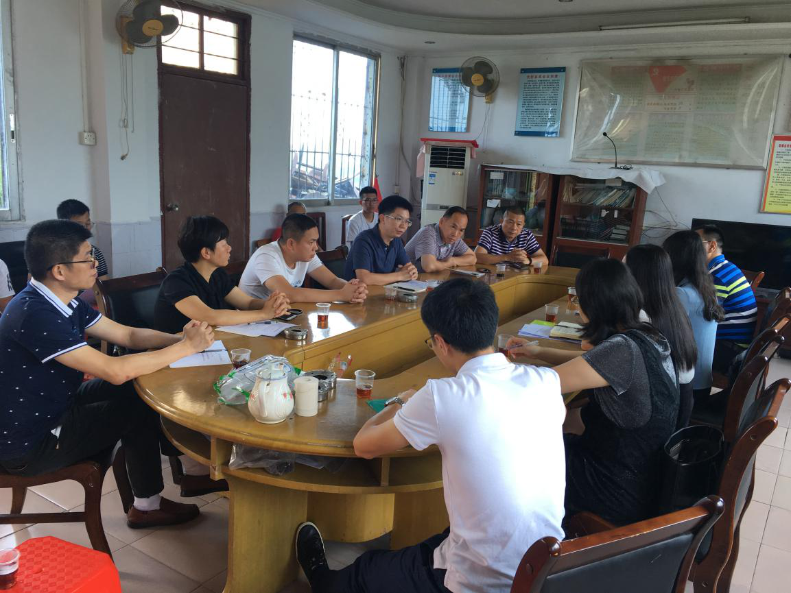 镇委副书记邱国盛汇报工作区督导组到太和镇扫黑办督导检查工作